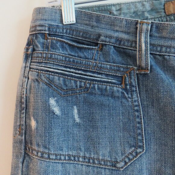 VINTAGE ABERCROMBIE & FITCH Y2K Low Rise Flap Pocket Distressed Jeans - Picture 7 of 16